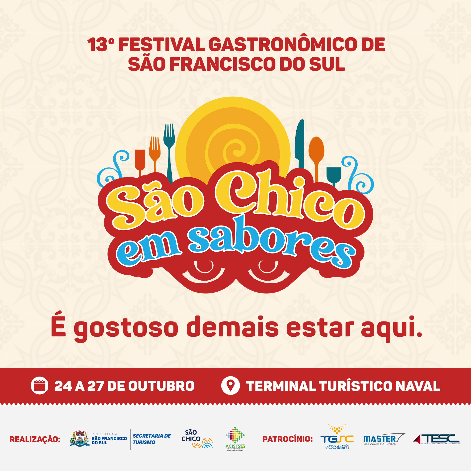 13ª Edição do Festival Gastronômico São Chico em Sabores - de 24 a 27 de outubro